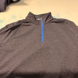 Dunning Golf Men's Charcoal Gray Half-Zip Sweater